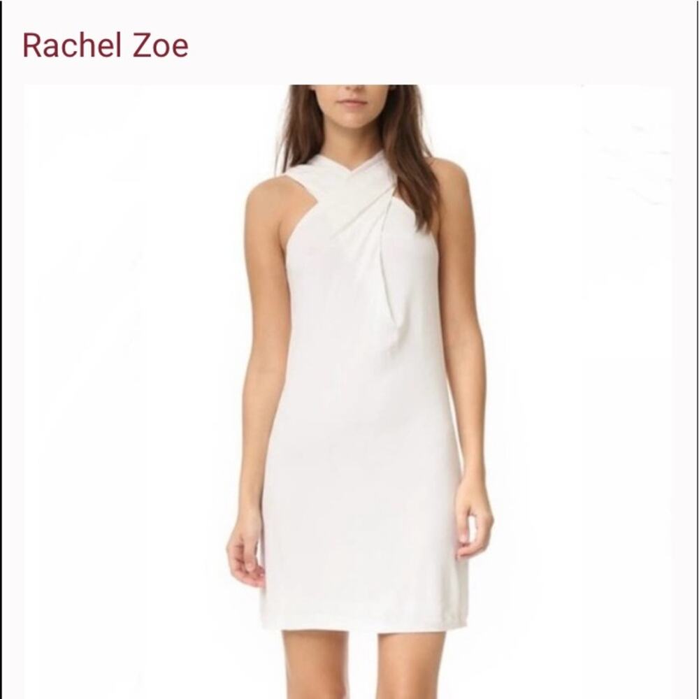 Rachel Zoe New York Ecru cross cross front sheath dress Size 0 NWT